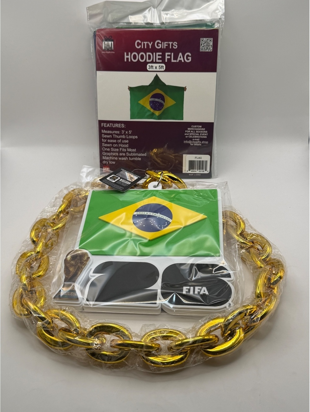 FIFA Brazil hoodie flag set